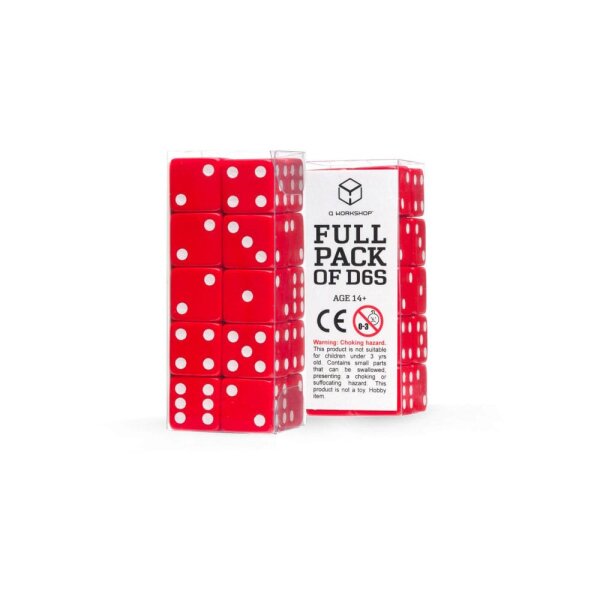 Q Workshop Würfel Set Full Pack D6 Rot (20)