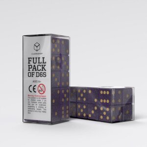 Q Workshop Würfel Set Full Pack D6 Shimmering Purple...