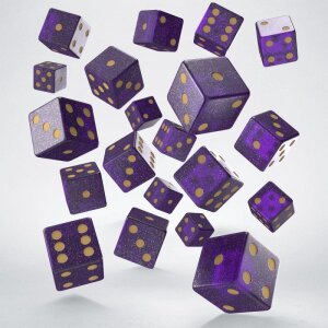 Q Workshop Würfel Set Full Pack D6 Shimmering Purple (20)