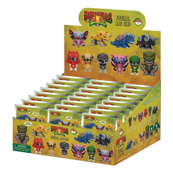 Godzilla vs. Power Rangers 3D PVC-Taschenanhänger Series 1 Display (24)