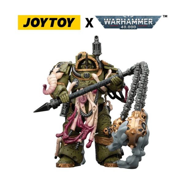 Warhammer 40,000 Actionfigur Death Guard Blightlord Terminator 2 with Flail of Corruption 14 cm