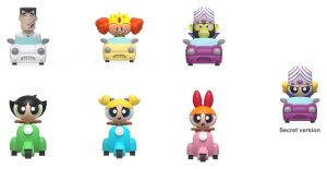 The Powerpuff Girls Pull Back Car Blind Box 5 cm...