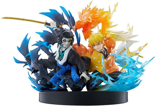Demon Slayer PVC Statue Zenitsu Agatsuma & Kaigaku 15 cm