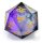 CritStones Liquid Core Würfel D20 Twilight Ether 5 cm
