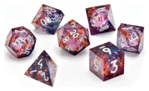 CritStones Liquid Core Würfel Set Fey Mist (7)