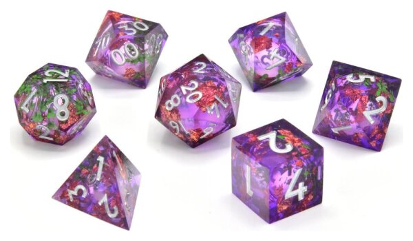 CritStones Liquid Core Würfel Set Herbalists Dream (7)