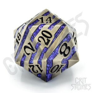 CritStones Metal Würfel D20 Engraved Elder 3 cm