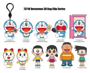 Doraemon 3D PVC-Taschenanhänger Serie 1 Display (24)