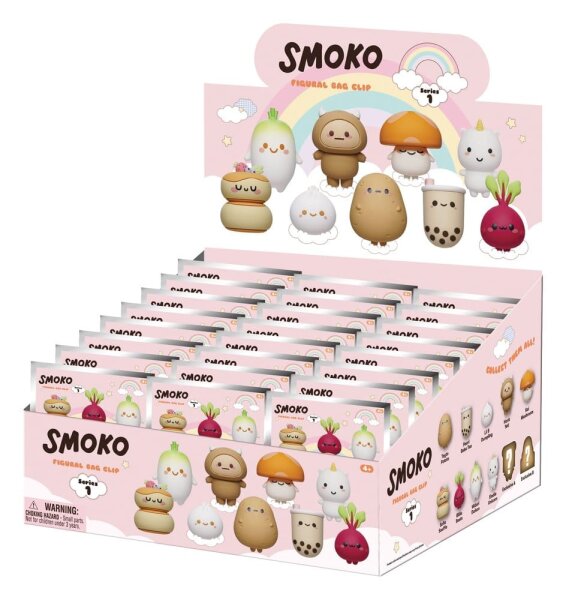 Smoko 3D PVC-Taschenanhänger Serie 1 Display (24)