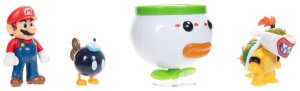 World of Nintendo Minifiguren 2er-Pack Mario and Bowser Jr. Clown Car 6 cm