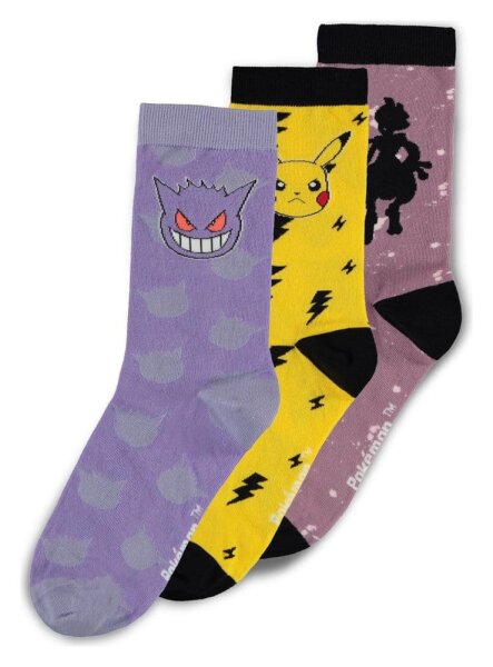 Pokemon Socken 3er-Pack Crew 39-42