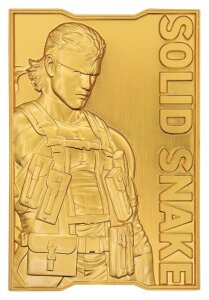 Metal Gear Solid 2 Metallbarren Snake 24k Gold Plated...