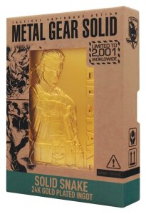 Metal Gear Solid 2 Metallbarren Snake 24k Gold Plated...