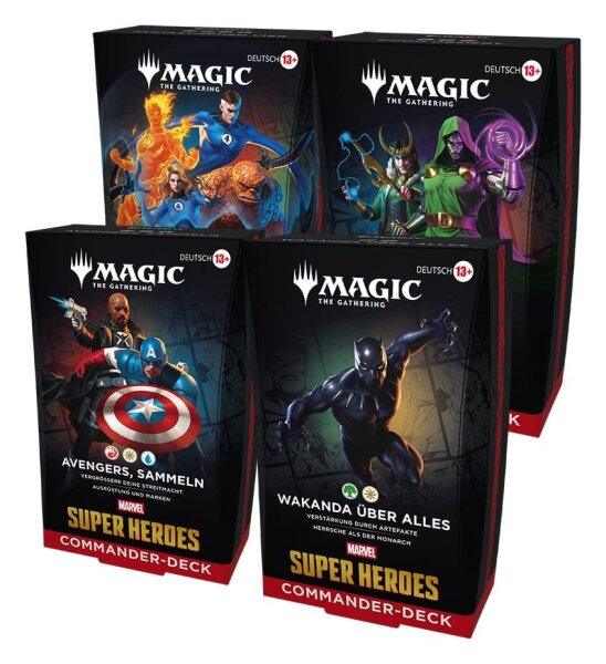 Magic the Gathering Marvel Super Heroes Commander Decks Umkarton (4) deutsch
