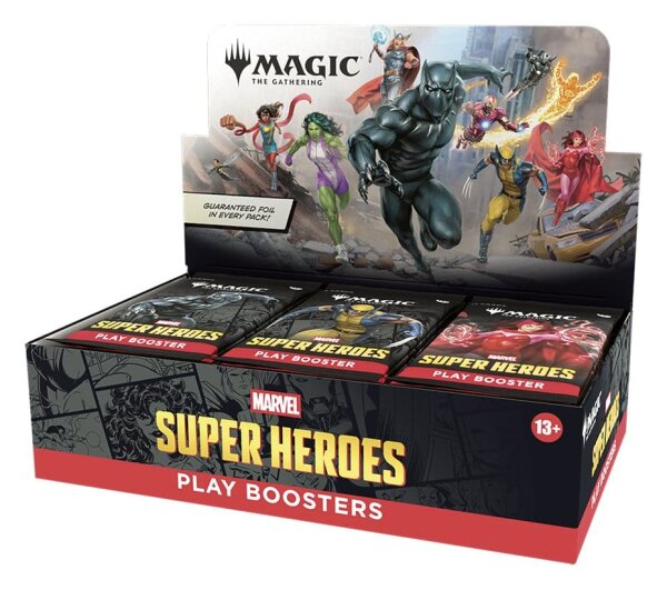 Magic the Gathering Marvel Super Heroes Play-Booster Display (30) englisch