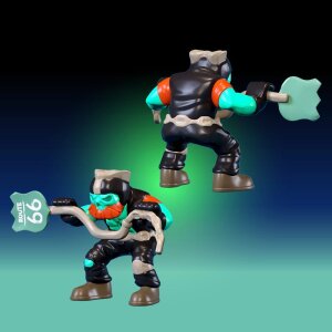 Rover Robin Plastic Model Kit Overtakes Skull Rider