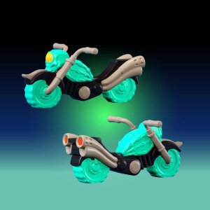 Rover Robin Plastic Model Kit Overtakes Skull Rider