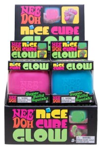 NeeDoh Anti-Stress-Ball Nice Cube Glow (Glow in the Dark)...
