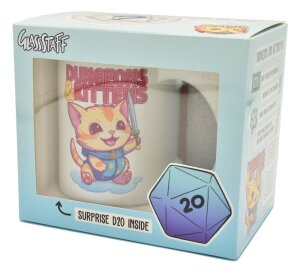 Glassstaff Geschenkbox Tasse & Würfel D20 Dungeons & Kittens