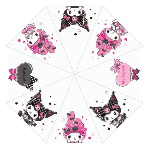 Sanrio Pink Black Party Series Regenschirm Kuromi &...