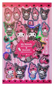 Sanrio Pink Black Party Series Sticker Pack Kuromi &...
