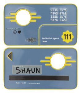 Fallout Replik Security Keycard Vault 111 Limited Edition...
