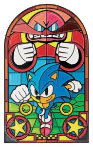 Sonic The Hedgehog Metallbarren Stained Glass Window...
