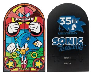 Sonic The Hedgehog Metallbarren Stained Glass Window...