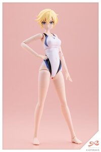 Sousaishojoteien Plastic Model Kit 1/10 Rui Saotome Touou High School Competitive Swimsuit Dreaming Style White Dolphin 16 cm