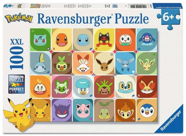 Pokemon Kinderpuzzle Pokemon Gesichter (100 Teile XXL)