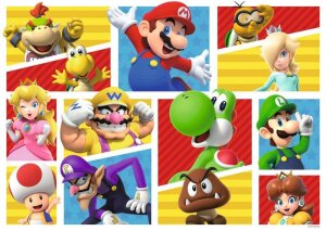 Super Mario Giant Floor Puzzle Marios Freunde und Feinde...