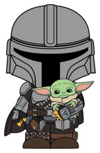 The Mandalorian 3D PVC-Magnet The Mandalorian und Grogu