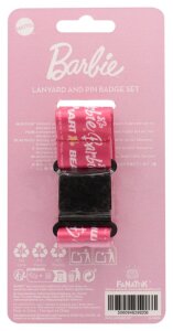 Barbie Schlüsselband & Ansteck-Pin Set