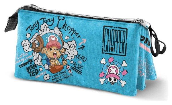One Piece Triple-Federmäppchen Chopper