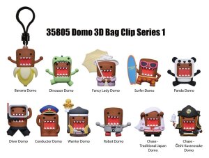 Domo-kun 3D PVC-Taschenanhänger Serie 1 Display (24)