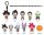 Dragon Ball Super 3D PVC-Taschenanhänger Serie 1 Display (24)