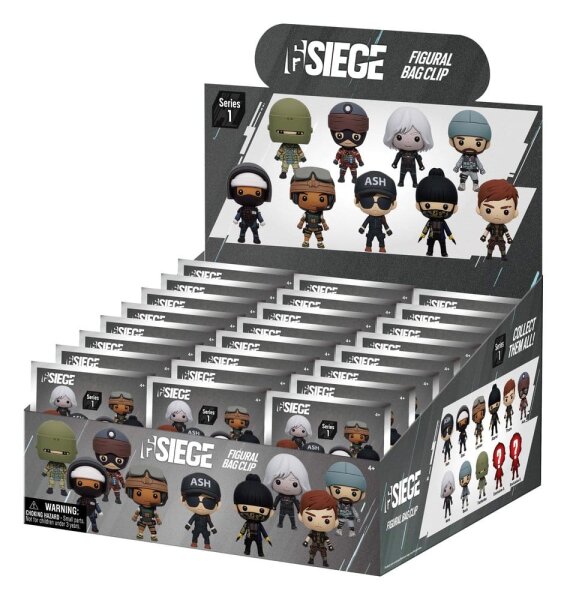 Six Siege 3D PVC-Taschenanhänger Serie 1 Display (24)