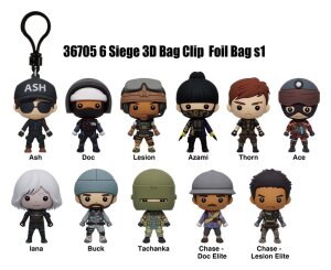 Six Siege 3D PVC-Taschenanhänger Serie 1 Display (24)
