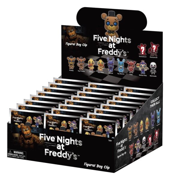 Five Nights at Freddys 3D PVC-Taschenanhänger Serie 1 Display (24)