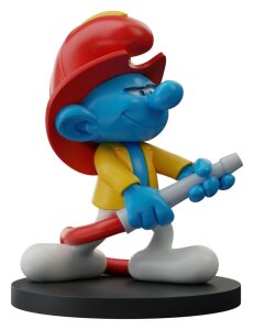 Die Schlümpfe Statue Feuerwehrmann-Schlumpf 12 cm