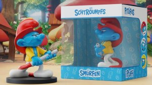 Die Schlümpfe Statue Feuerwehrmann-Schlumpf 12 cm