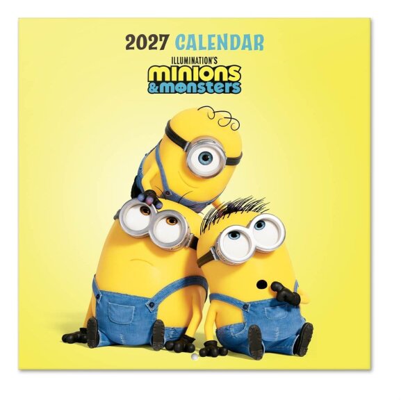 Minions Wandkalender 2027 30 x 30 cm