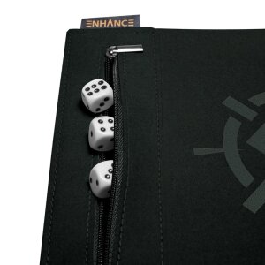 Enhance Tabletop-Zubehör Roll on a Scroll Würfel und Würfelmatte Weiß