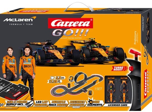 McLaren Carrera GO!!! Autorennbahn Set McLaren Racing