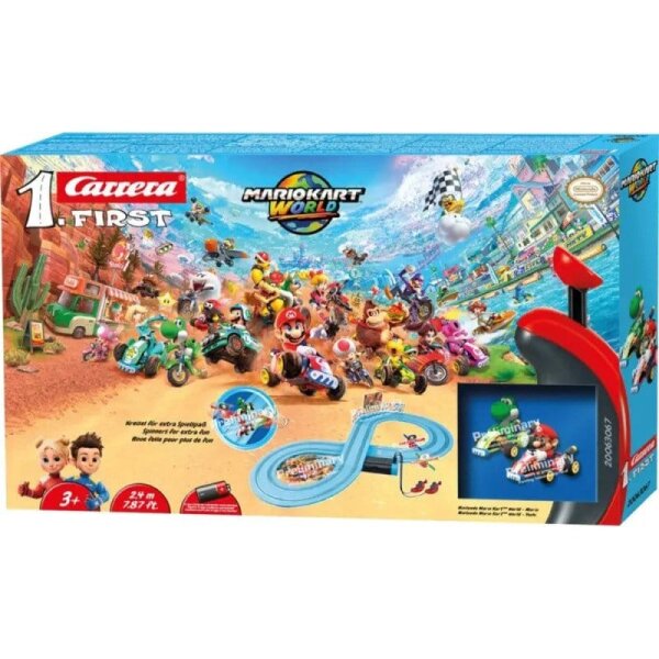 Nintendo Mario Kart Carrera First Autorennbahn Set Mario Kart World Mario vs. Yoshi