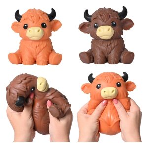 Squishy Dehnbare Figur Highland Bull 14 cm Display (6)