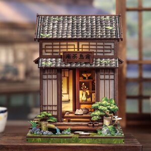 Miniature House Model Kit Kirishima Cha-an 19 x 14 cm