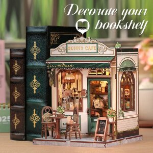 Miniature House Model Kit Sunny Cafe 20 x 16 cm