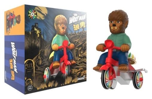 Universal Monsters Super Cycles Fahrzeug The Wolf Man (Brown w/ Red Trike)