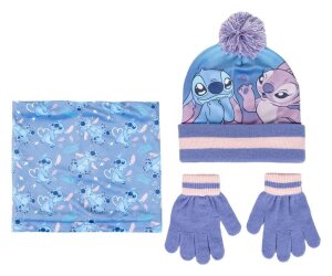 Lilo & Stitch 3er-Set Beanie, Schlauchtuch Snood...